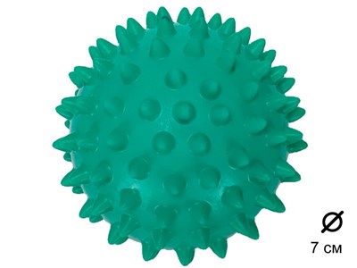 Мяч массажный надувной. Диаметр 9 см. Вес 60 г.  (бирюзовый) - фото 1057755588
