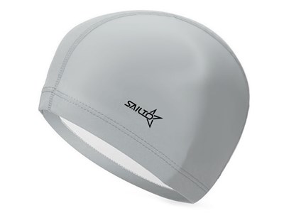 Шапочка для плавания комбинированная SAILTO :PU-N7  (Серебро) - фото 1060286971