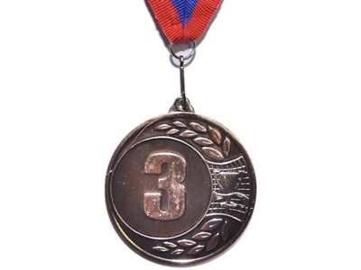 Медаль спортивная с лентой 3 место d - 6,5 см :1905-3 - фото 1060289901