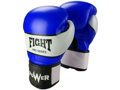 Перчатки боксёрские FIGHT PRO SERIES синие 10 унций PRO-F-С-10# - фото 1061434964