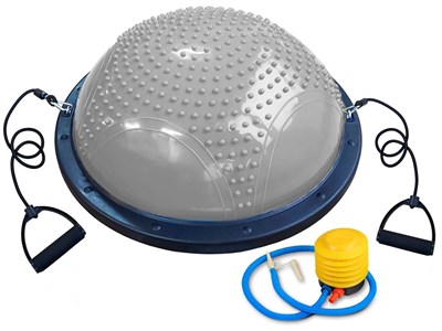 Балансировочная платформа с двумя съёмными эспандерами XW-BD58  (серый) - фото 1064750143