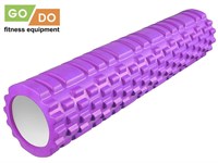 Валик ролл для фитнеса рельефный полый GO DO :JD2-60  (Фиолетовый)
