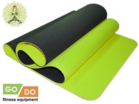 Коврик для йоги и фитнеса перфорированный GO DO :OTPE-6MM  (Зелёный)