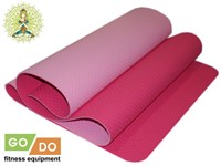 Коврик для йоги и фитнеса перфорированный GO DO :OTPE-6MM  (Розовый)
