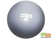 Мяч для фитнеса матовый d - 55 см GO DO :FB-55  (Серебро)