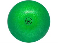 Мяч для художественной гимнастики GO DO. Диаметр 19 см. Цвет: зелёный с глиттером.