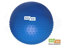 Мяч для фитнеса комбинированный с массажными шипами 65 см синий ВМ-65-С