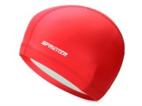Шапочка для плавания комбинированная SPRINTER :PU-1117  (Красный)