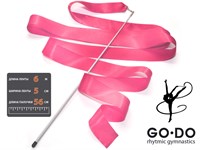 Лента гимнастическая с палочкой розовая GO DO :PD-02-Р