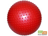 Мяч для фитнеса с массажными шипами d-75см GO DO :МА-75  (Красный)
