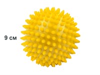 Мяч массажный надувной. Диаметр 9 см. Вес 60 г.  (жёлтый)