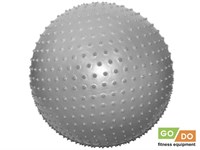Мяч для фитнеса с массажными шипами d - 60 см GO DO :МА-60  (Серебро)