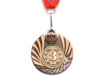 Медаль спортивная с лентой 3 место d - 5 см :1501-3