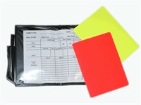 Набор карточек для футбольного арбитра. В комплекте: 1 карандаш, 1 карточка "жёлтая", 1 карточка "красная", блокнот для записей. :(НН-02):