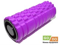 Валик ролл для фитнеса рельефный полый GO DO :GZ5-33  (Фиолетовый)