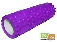 Валик ролл для фитнеса рельефный полый GO DO :JD2-45  (Фиолетовый)