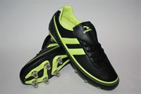 Футбольные бутсы с металлическими шипами SPRINTER BLACK/GREEN :AX2376-44