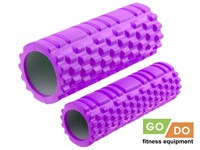 Валик-матрёшка для йоги полый жёсткий GO DO :YJ33См-2  (Фиолетовый)